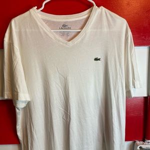 Lacoste white v-neck t-shirt!!!